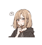 金髪黒パーカー姉さん（個別スタンプ：21）