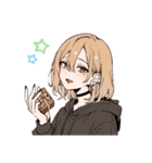 金髪黒パーカー姉さん（個別スタンプ：23）