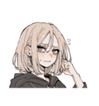 金髪黒パーカー姉さん（個別スタンプ：24）