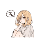金髪黒パーカー姉さん（個別スタンプ：32）