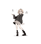 金髪黒パーカー姉さん（個別スタンプ：37）