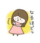 ずっと使える大きい文字のロングヘア女子（個別スタンプ：9）