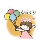 ずっと使える大きい文字のロングヘア女子（個別スタンプ：20）