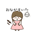 ずっと使える大きい文字のロングヘア女子（個別スタンプ：28）