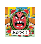 怒るスイカ：ユーモア満載のスタンプ（個別スタンプ：6）