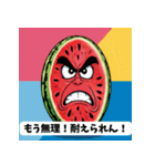 怒るスイカ：ユーモア満載のスタンプ（個別スタンプ：12）