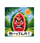 怒るスイカ：ユーモア満載のスタンプ（個別スタンプ：22）