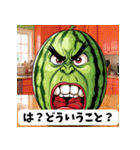 怒るスイカ：ユーモア満載のスタンプ（個別スタンプ：24）