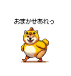 ヒヨコな太っちょ柴犬 挨拶にも（個別スタンプ：9）