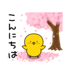 【春の日常】ひよこのちっぴ（個別スタンプ：4）
