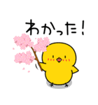 【春の日常】ひよこのちっぴ（個別スタンプ：9）