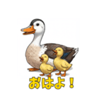 カルガモ親子のほっこり日和（個別スタンプ：5）