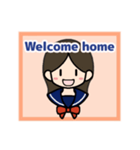 コナ音の女子高生スタンプ（英語版）（個別スタンプ：1）