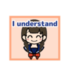 コナ音の女子高生スタンプ（英語版）（個別スタンプ：18）