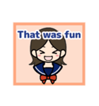 コナ音の女子高生スタンプ（英語版）（個別スタンプ：34）