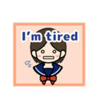 コナ音の女子高生スタンプ（英語版）（個別スタンプ：37）