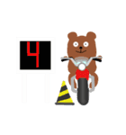 働くクルマ？と働く？クマ(自動車学校)（個別スタンプ：7）