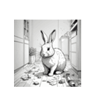 白いウサギの日常7（個別スタンプ：4）