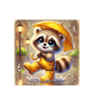 アライグマのポンポン（個別スタンプ：6）