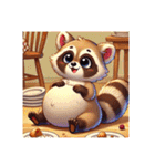 アライグマのポンポン（個別スタンプ：10）