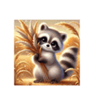 アライグマのポンポン（個別スタンプ：11）