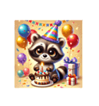 アライグマのポンポン（個別スタンプ：13）