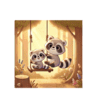 アライグマのポンポン（個別スタンプ：14）