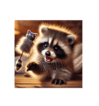 アライグマのポンポン（個別スタンプ：23）