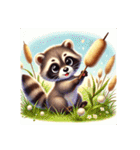 アライグマのポンポン（個別スタンプ：30）