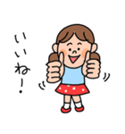 水玉スカートの子（個別スタンプ：6）