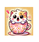 にゃんこ in カップ（個別スタンプ：11）