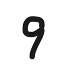 数字と日付（個別スタンプ：9）