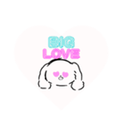 白いもふもふの子犬（個別スタンプ：17）