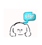 白いもふもふの子犬（個別スタンプ：23）