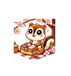 しまりす花見帖（個別スタンプ：3）