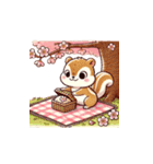しまりす花見帖（個別スタンプ：4）