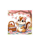 しまりす花見帖（個別スタンプ：5）