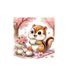 しまりす花見帖（個別スタンプ：12）