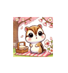 しまりす花見帖（個別スタンプ：15）