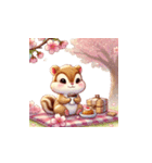 しまりす花見帖（個別スタンプ：22）