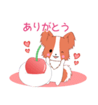 ちびパピヨン16【春】（個別スタンプ：3）