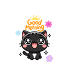 黒猫ミャぁ（個別スタンプ：1）