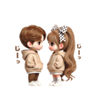 可愛いカップルスタンプ♥(彼氏＆彼女)（個別スタンプ：11）
