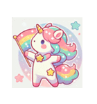 ゆめかわユニコ - ドリーミーユニコーン（個別スタンプ：5）
