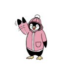 ペンギンのふわっぺ  -ver.春パーカー-（個別スタンプ：1）