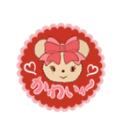 花♡のスタンプです(トイプードル)（個別スタンプ：10）