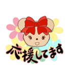 花♡のスタンプです(トイプードル)（個別スタンプ：13）