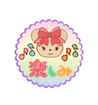 花♡のスタンプです(トイプードル)（個別スタンプ：16）