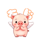 羽あるけど飛べない豚さん（個別スタンプ：3）