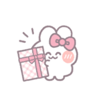 春を生きるうしゃぎ！！ ピンク（個別スタンプ：24）